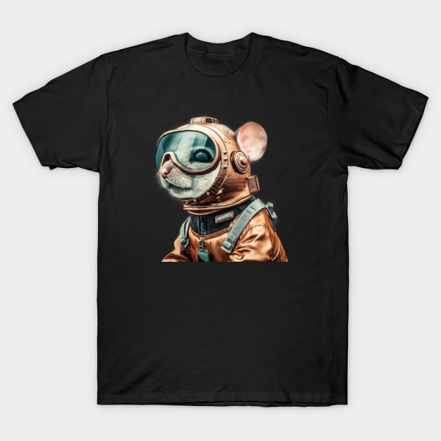 Mouse Space Explorer T-Shirt by Pet And Petal